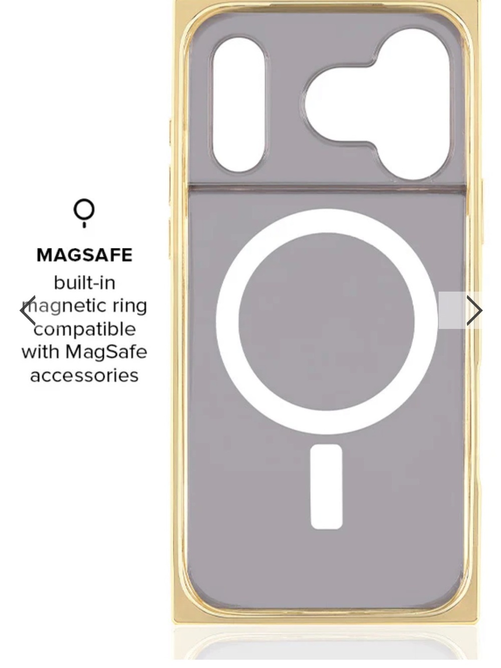 FLAUNT iPhone 17 Case Iridescent Checkerboard Phone Case - Gold & Pearl - Picture 6 of 10